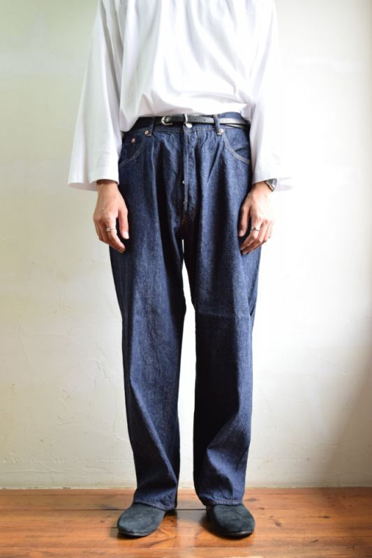 コモリ　Comoli デニム5pパンツ　2021aw Navy サイズ1