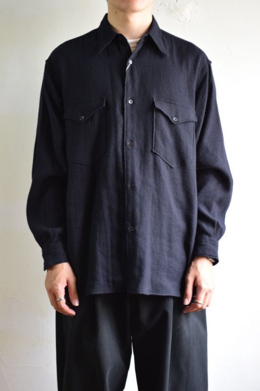 comoli カシミヤ和紙ワークシャツ　size2  21AW