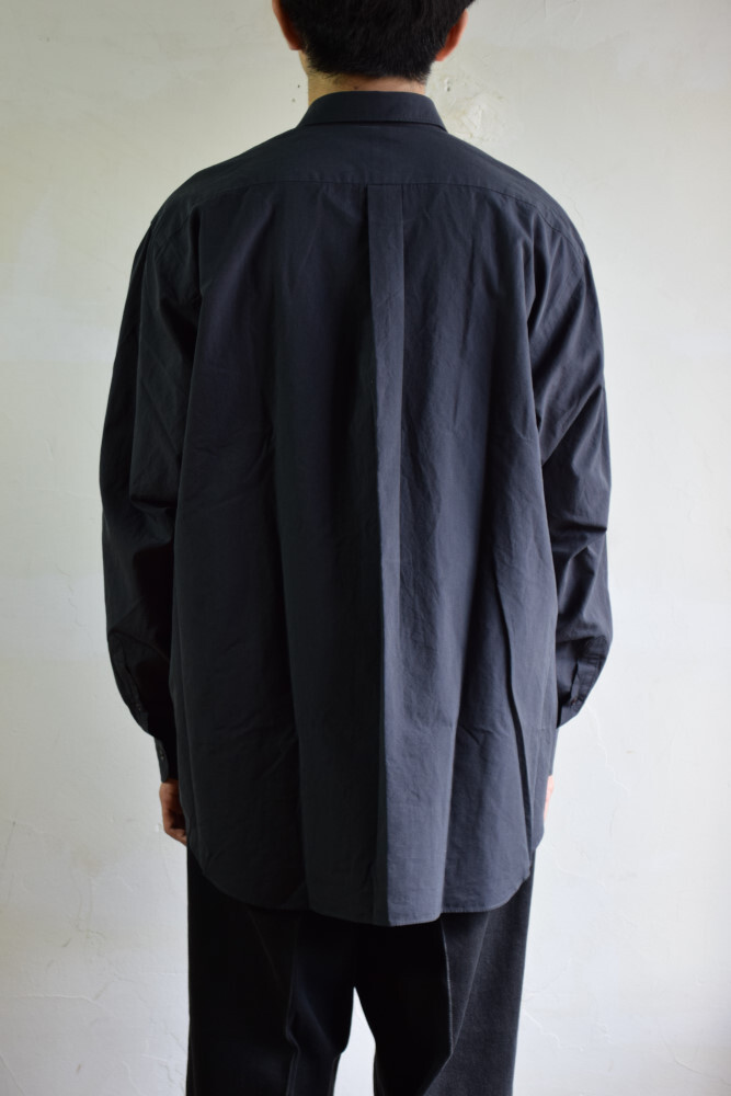 22aw comoliシャツ　コモリシャツ　ネイビー　2