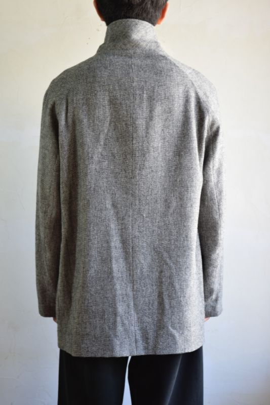 URU (ウル) for City Lights WOOL CHECK 2 BUTTON JACKET [GRAY]
