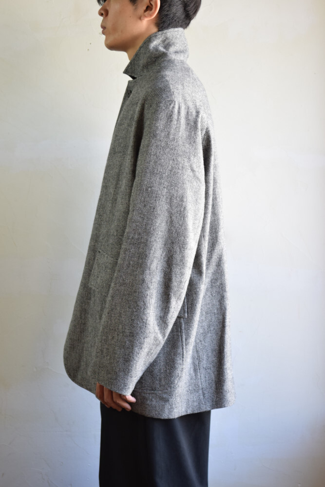 URU (ウル) for City Lights WOOL CHECK 2 BUTTON JACKET [GRAY]