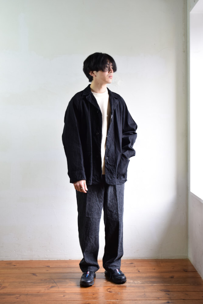 23AW COMOLI デニムワークジャケット ネイビー-