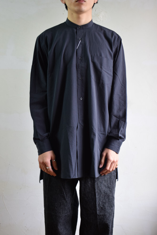 COMOLI コモリバンドカラーシャツ/NAVY size3 - シャツ