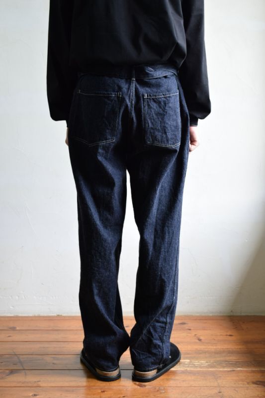 定価¥37400 22aw comoli ベルテッドデニム navy 2