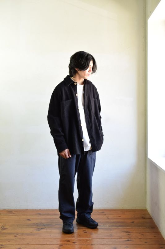 UNUSED (アンユーズド) Alpaca wool shirt / US2281 [BLACK]