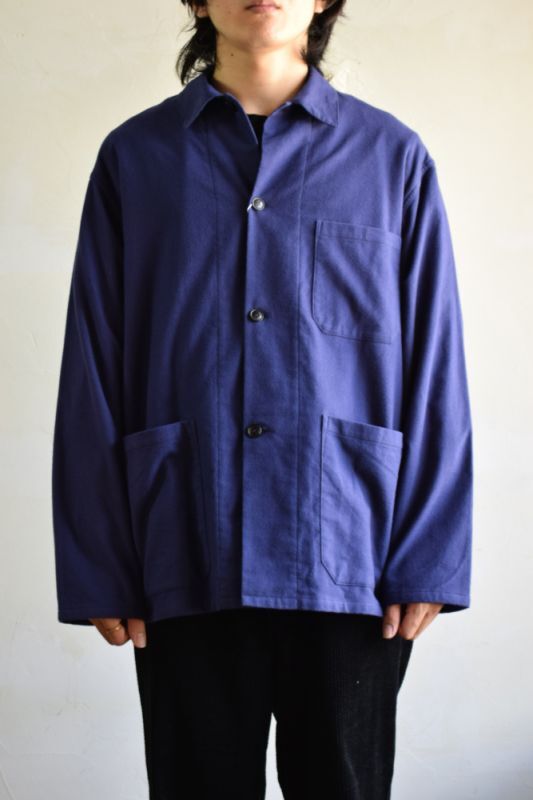 COMOLI (コモリ) コットンネル ワークジャケット [ROYAL BLUE