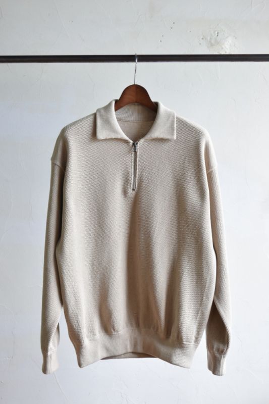 【美品】crepuscule Moss Stitch Half Zip Crepuscule Moss Stitch Half-Zip Knit