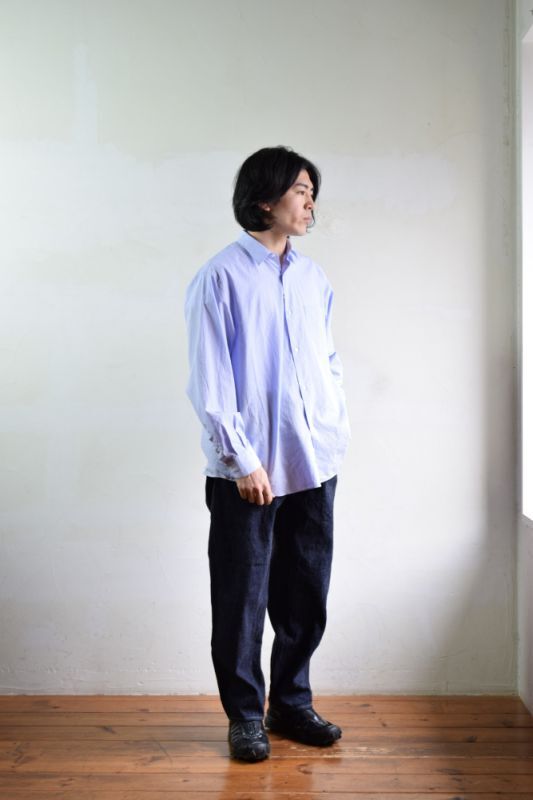 COMOLI (コモリ) デニム ベルテッド パンツ [NAVY]