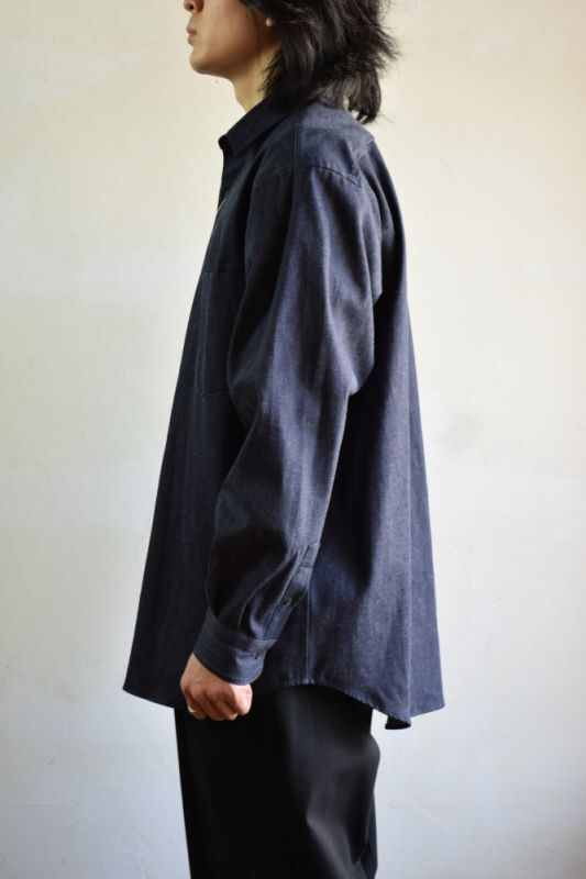 COMOLI (コモリ) デニム コモリシャツ [NAVY]