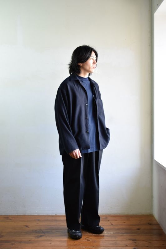 COMOLI 22SS コモリシャツ NAVY 3