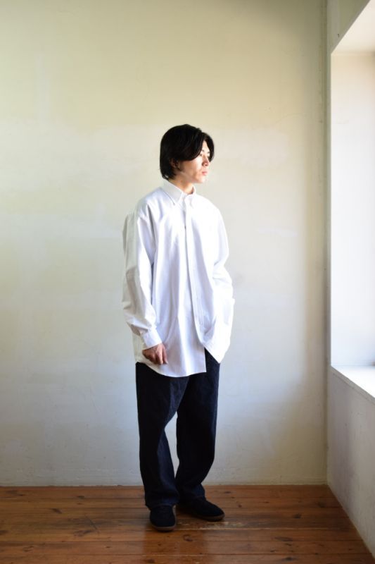 COMOLI (コモリ) オックス BDシャツ [WHITE]