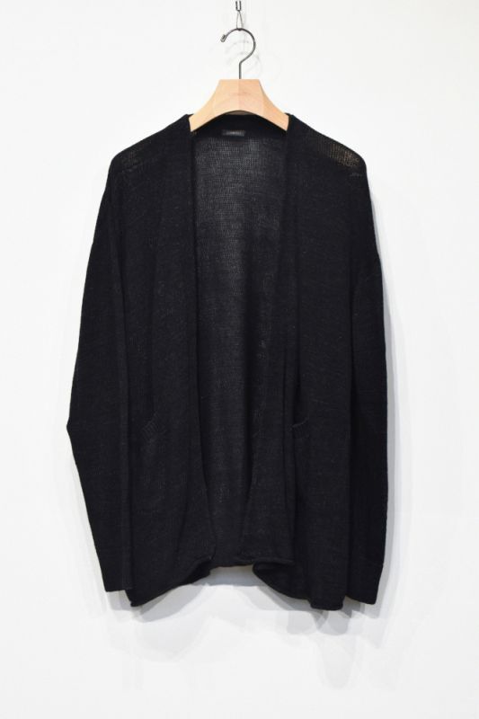 COMOLI (コモリ) 7Gコットン ニットカーディガン [BLACK]