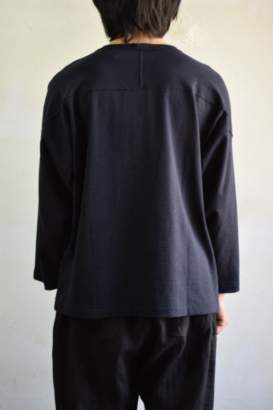 COMOLI (コモリ) フットボールTシャツ [NAVY]