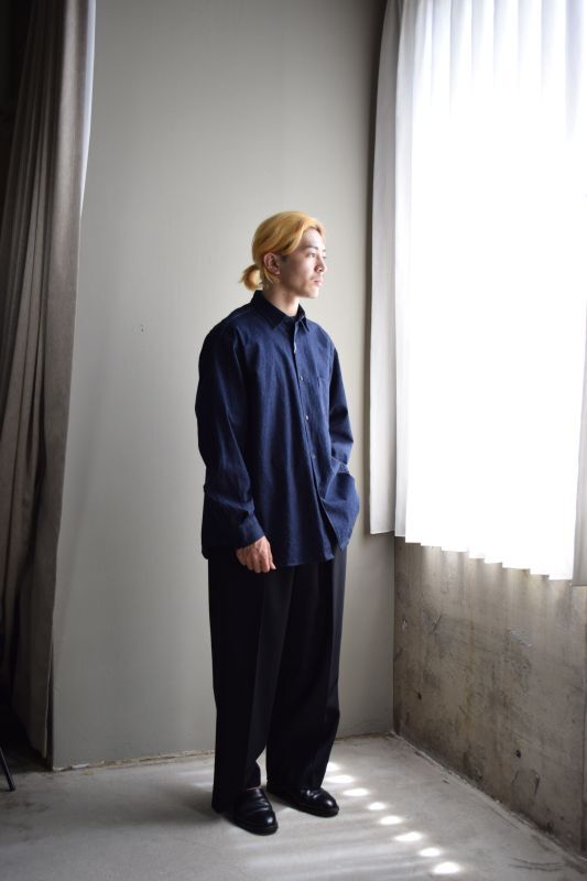 COMOLI (コモリ) デニム コモリシャツ [NAVY]