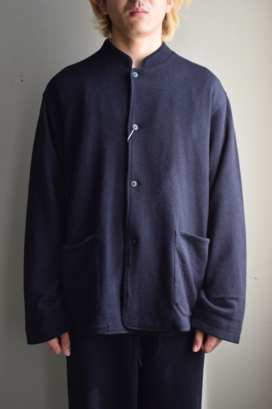 COMOLI (コモリ) カシミヤ スタンドカラージャケット [NAVY]