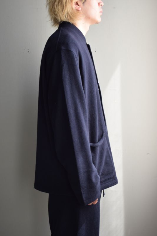 COMOLI (コモリ) カシミヤ スタンドカラージャケット [NAVY]