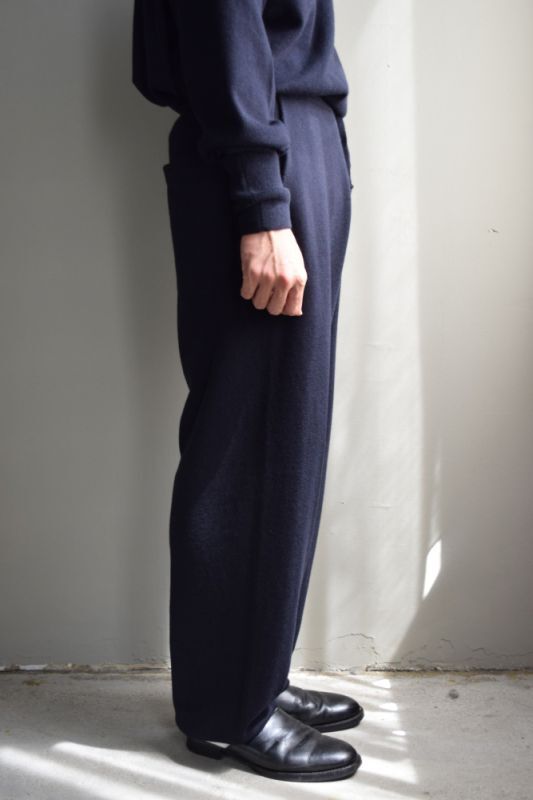 COMOLI (コモリ) カシミヤ ニットパンツ [NAVY]