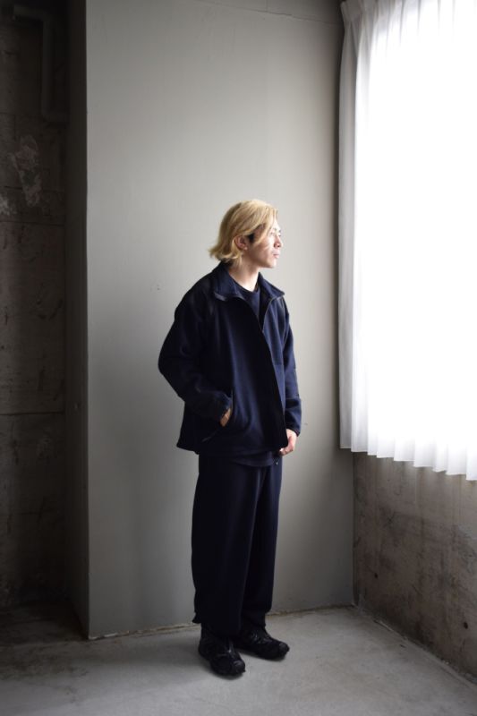 URU (ウル) Wool Cashmere Fleece ZIP UP BLOUSON [D.NAVY]