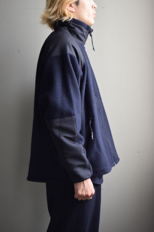 URU (ウル) Wool Cashmere Fleece ZIP UP BLOUSON [D.NAVY]