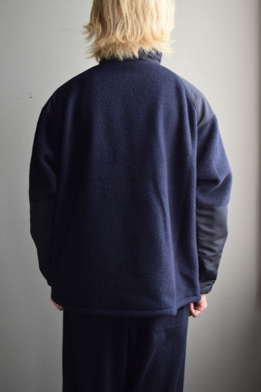 URU (ウル) Wool Cashmere Fleece ZIP UP BLOUSON [D.NAVY]