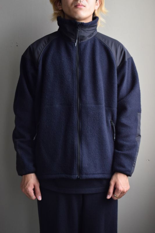 URU (ウル) Wool Cashmere Fleece ZIP UP BLOUSON [D.NAVY]