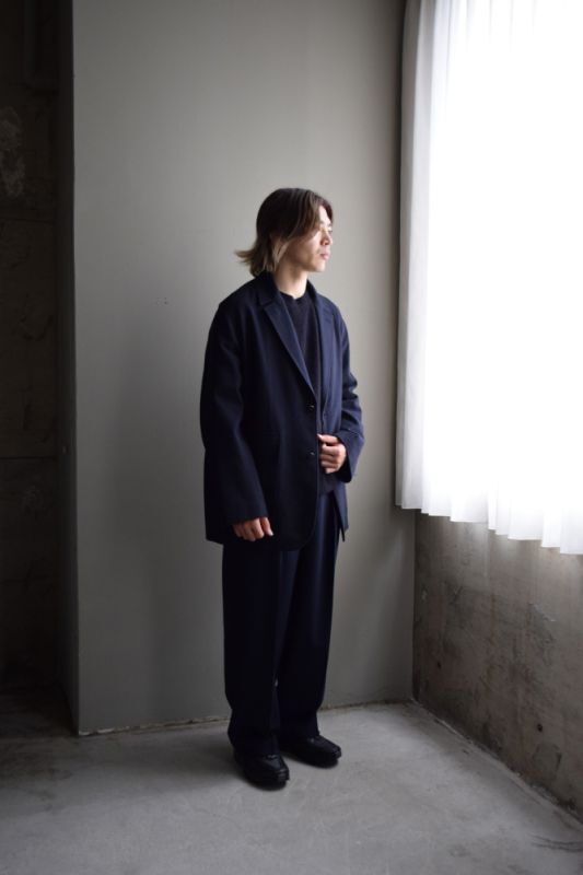 ジャケット/アウターURU WOOL OVER JACKET Navy サイズ1