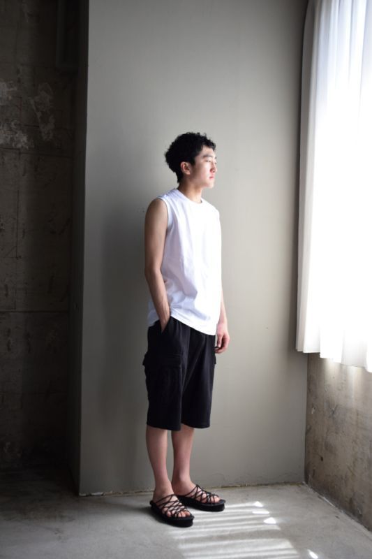貴重COMOLI コットンジャージ ノースリーブ FADE BLACK 4（COMOLI 