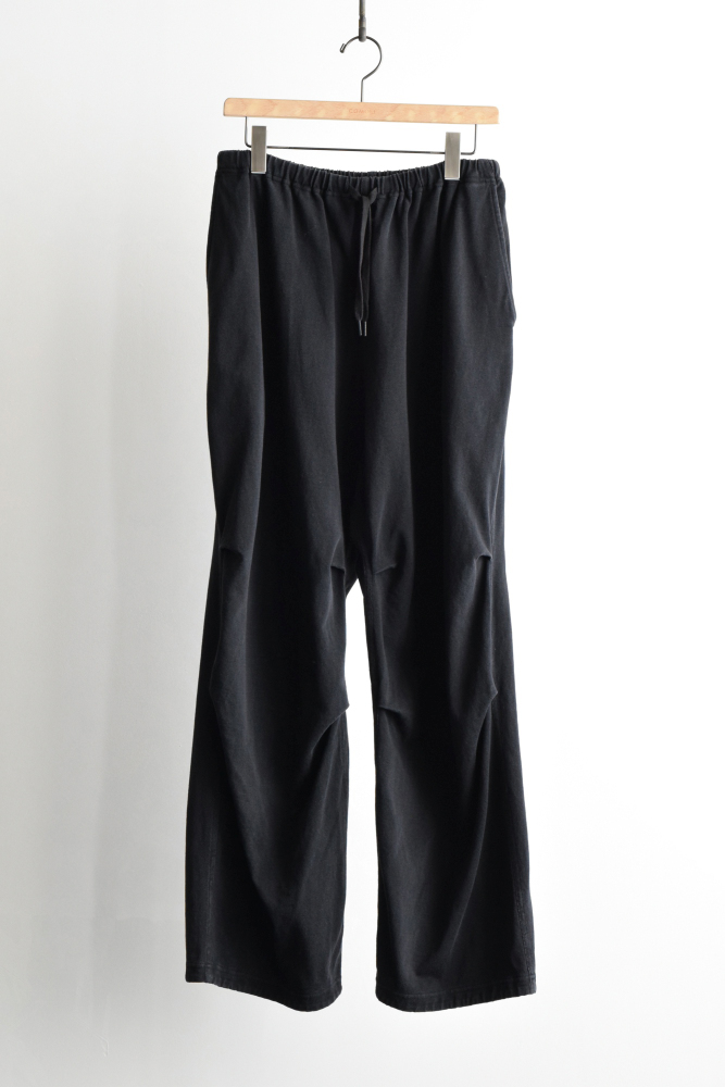 COMOLI コモリ　コットンジャージニータックパンツ　fade black 12111007_657660b56fdaa.jpg